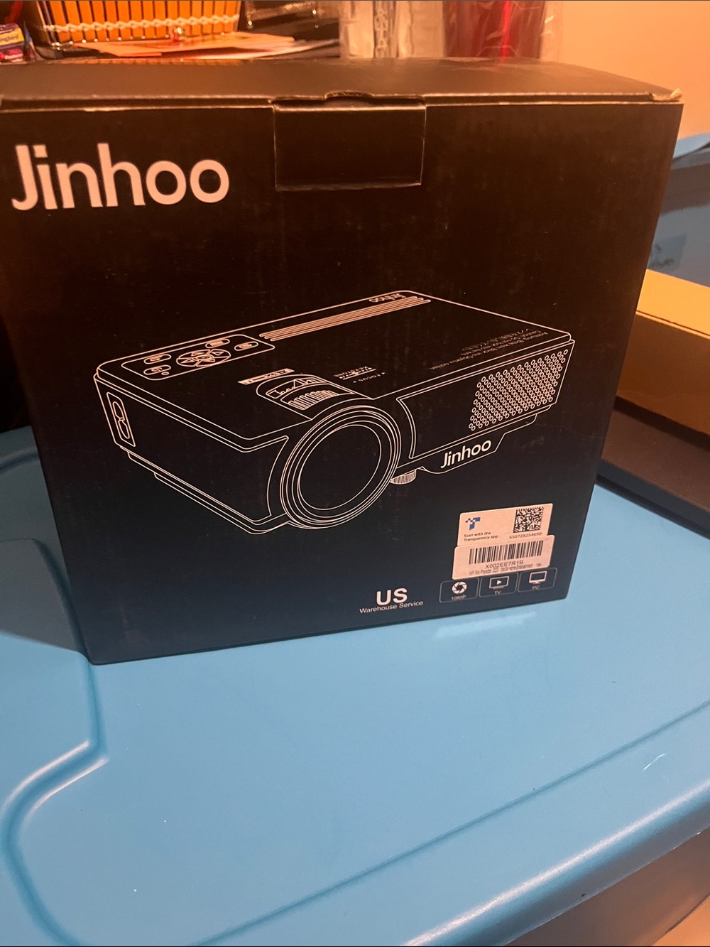 Black Projector and Stand combo - Portable Home Theater Projector
